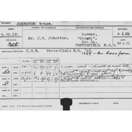 JOHNSTON, Bruce (Course Not Identified)