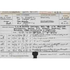 KINGSTON, Keith Bennett (Hawkesbury Diploma of Agriculture (HDA))