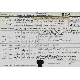 LOWE, Robert (Hawkesbury Diploma of Agriculture (HDA))