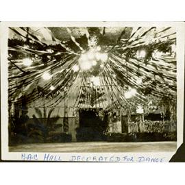 Inside of Memorial Hall HAC - Decorated for a dance