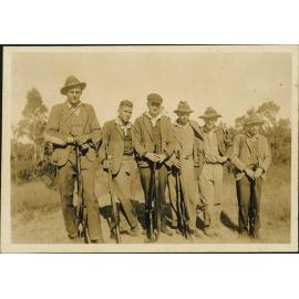 Group of students with rifles [Hawkesbury Agricultural College (HAC)]