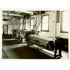 Interior scene of College laundry [Hawkesbury Agricultural College (HAC)] - Print 1 of 2 - Uncropped