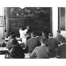 Classroom - Agricultural Botany & Entomology class with Lecturer Arthur Nelson Johnston [Hawkesbury Agricultural College (HAC)]