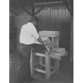 Turning box/case in frame [Hawkesbury Agricultural College (HAC)]