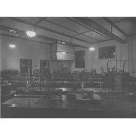 Bacteriology Laboratory (at night) [Hawkesbury Agricultural College (HAC)]