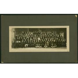 Diploma Day, 1922(3)? - staff & students (Principal Southee seated centre front and Tebutt seated far left) [Hawkesbury Agricultural College (HAC)]