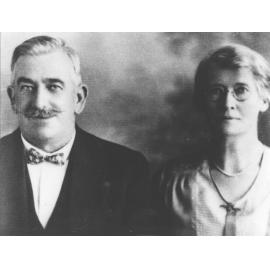 Portrait: Captain Herb Mitchell & wife taken on 60th Birthday [Hawkesbury Agricultural College (HAC)]