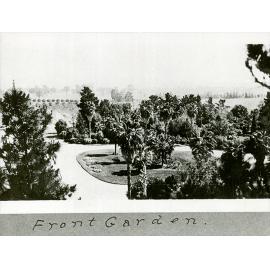 Garden (Fairy Circle) in front of Main Administration Building looking West towards orchard [Hawkesbury Agricultural College (HAC)]