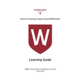 Learning Guide - Advanced Electrical Machines & Drives (300601) - Spring 2017