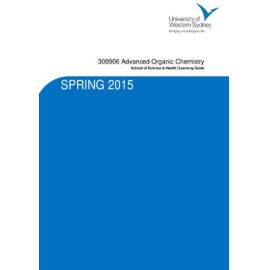 Learning Guide - Advanced Organic Chemistry (300906) - Spring 2015