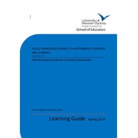 Learning Guide - Addressing Diversity in Mathematics Teaching (102322) - Spring 2015