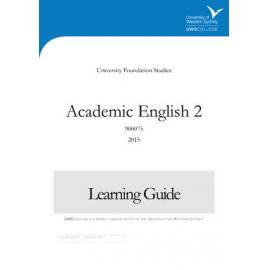 Learning Guide - Academic English 2 (900075) - The College 2015