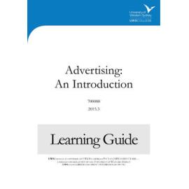 Learning Guide - Advertising: An Introduction (700088) - The College Term 3 2015
