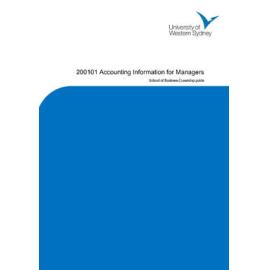 Learning Guide - Accounting Information for Managers (200101) - Spring 2015