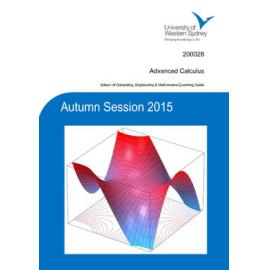 Learning Guide - Advanced Calculus (200028) - Autumn 2015