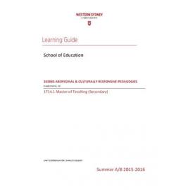 Learning Guide - Aboriginal & Culturally Responsive Pedagogies (102085) - Summer A & B 2015-2016
