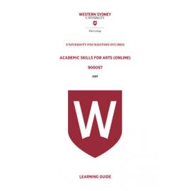 Learning Guide - Academic Skills for Arts (Online) (900097) - The College 2017