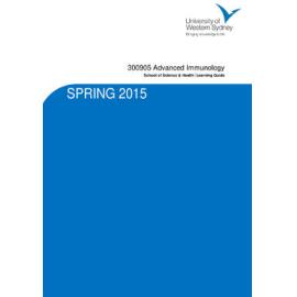 Learning Guide - Advanced Immunology (300905) - Spring 2015