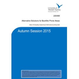 Learning Guide - Alternative Solutions for Bushfire Prone Areas (200499) - Autumn 2015