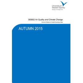 Learning Guide - Air Quality and Climate Change (300852) - Autumn 2015