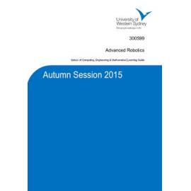 Learning Guide - Advanced Robotics (300599) - Autumn 2015