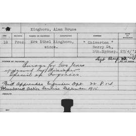 KINGHORN, Alan Bruce (Special Course - Engineer)
