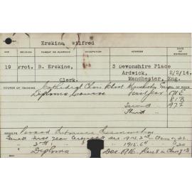 ERSKINE, Wilfred (Hawkesbury Diploma of Agriculture (HDA))