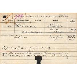 HAMILTON, Ernest Alexander Devlin (Hawkesbury Diploma of Agriculture (HDA) (First Year Certificate))