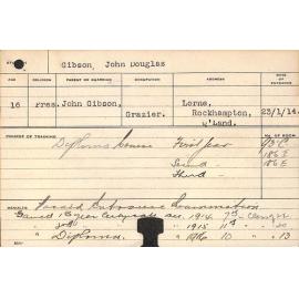 GIBSON, John Douglas (Hawkesbury Diploma of Agriculture (HDA))