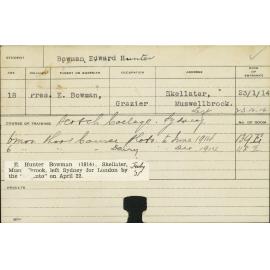 BOWMAN, Edward Hunter (Short course - Plots and Dairy)