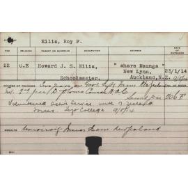 ELLIS, Roy F (Hawkesbury Diploma of Agriculture (HDA))