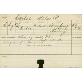 CARTER, Miles R (Ordinary)