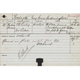 FORSYTH, Guy Percy Codrington (Special Course - Plots & Orchard)