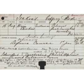 JENKINS, Godfrey J (Diploma Course)