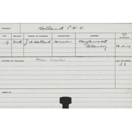 HOLLAND, CHW (Winter School)