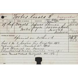 FORBES, Ronald B (Special Course - Orchard & Farm)