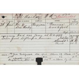 DILL-MACKY, WM (Hawkesbury Diploma of Agriculture (HDA))