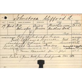 JOHNSTON, Clifford A (Hawkesbury Diploma of Agriculture (HDA))