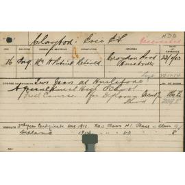 CLAYTON, Eric Elwin Samuel (Hawkesbury Diploma of Agriculture (HDA))