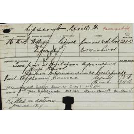 LIPSCOMB, Neville H (Full Diploma Course)