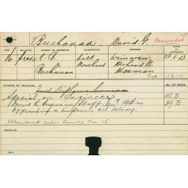 BUCHANAN, David G (Special Course - Engineer)