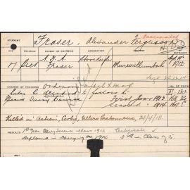 FRASER, Alexander Fergusson (Hawkesbury Diploma in Dairy (HDD) & Short Course - Ordinary)