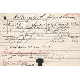 HOLLINGWORTH, Roland Edwin (Hawkesbury Diploma of Agriculture (HDA))