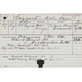 GAZZARD, Arthur Edgar (Short Courses - Ordinary, Orchard, Piggery & Shops)