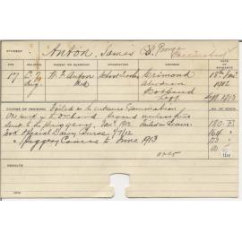 ANTON, James George (Special Courses - Dairy & Piggery)