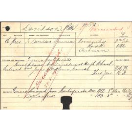 DAVIDSON, Robert James (Hawkesbury Diploma of Agriculture (HDA))