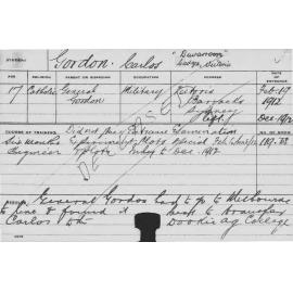 GORDON, Carlos (Special course - Experimental plots)