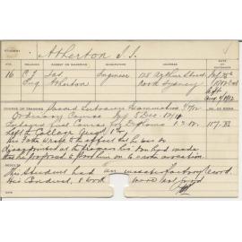 ATHERTON, J J (Hawkesbury Diploma of Agriculture (HDA))