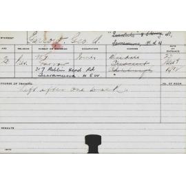 GARROW, Geo A (Course Not Identified)