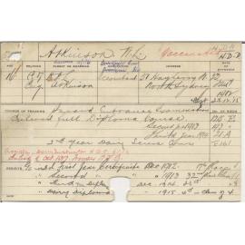 ATKINSON, W L (Hawkesbury Diploma of Agriculture (HDA) & Hawkesbury Diploma in Dairying (HDD))